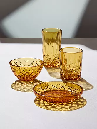 LYNGBY GLAS | Schale 4tlg. 12cm SORRENTO Amber | 